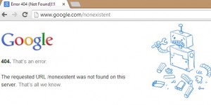 Ошибка 404 в Google Chrome