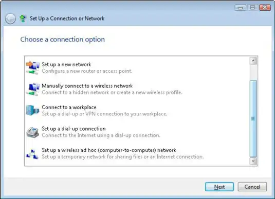 Step 4 For Creating Ad-Hoc Network