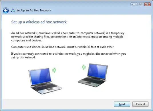 Step 5 For Creating Ad-Hoc Network