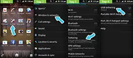 Enable Android USB Tethering