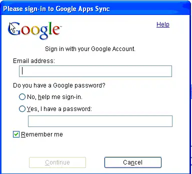 Google Apps Sync Sign in