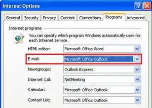 Set Outlook As Default Mail Program