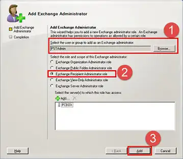 Add Exchange Administrator