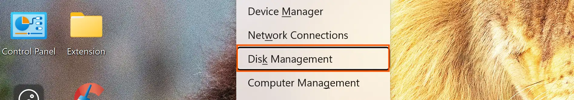 check disk management