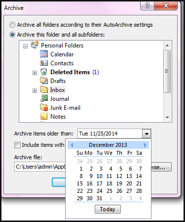 Archive Outlook Emails without PST