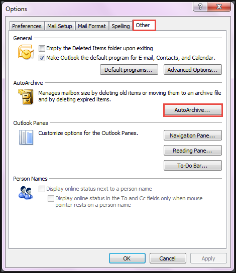 Archive Outlook Emails without PST