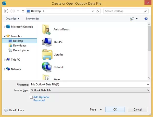 Outlook Data File