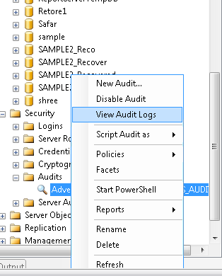Technique for SQL Server database auditing