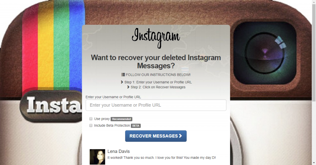 Instagram Message Recovery to Recover Instagram Direct Messages