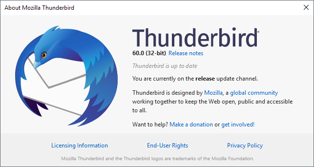 thunderbird windows 10 compatibility