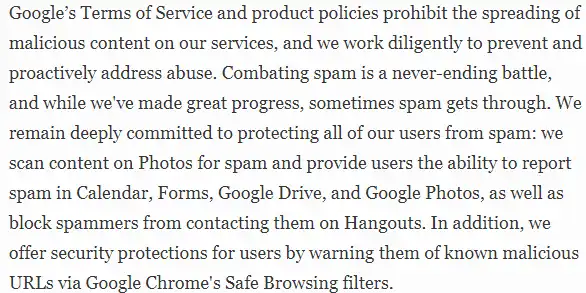 Google Security alert response