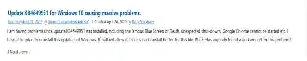 Blue screen death