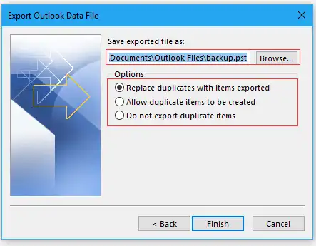doc export folder to pst 5